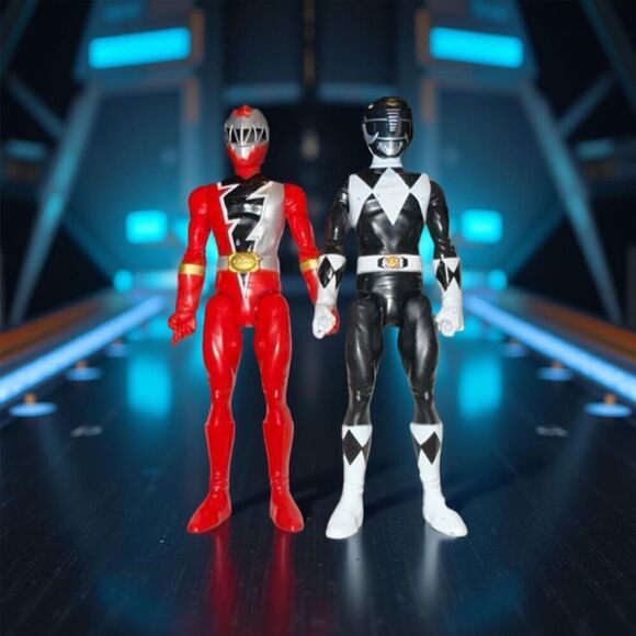 Power Rangers Dino Fury Red Ranger & Black Ranger Action Figures 12” - Picture 1 of 11